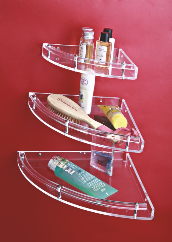 Bathcare Acrylic Corner Shelves HARDWARE SHACK