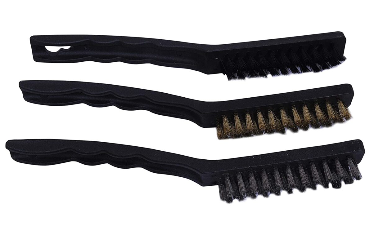 Jon Bhandari Tools 3pc Steel/Brass/Nylon Wire Brush Set 9 inches