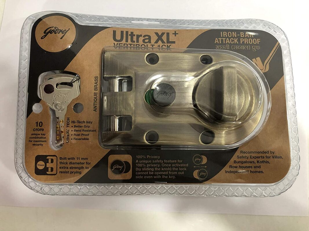 GODREJ Ultra XL+ Vertibolt 2C Satin Nickel (Blister) 4293 HARDWARE