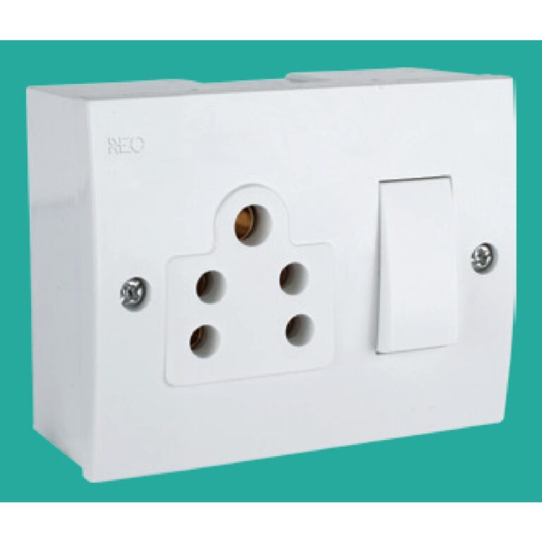 Havells Reo Switch Switch Socket (SS) Combined with box (04 Hole) ceramic AHETWFG204