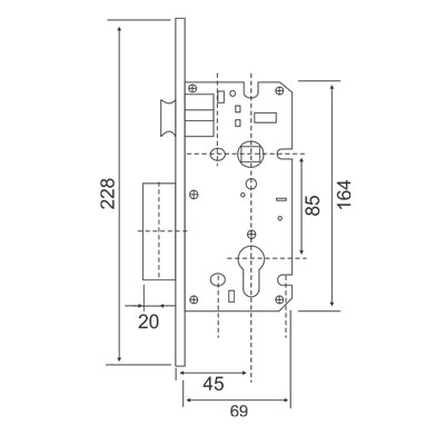 Spider Winner CY Large Mortice Lock Body | HARDWARE SHACK