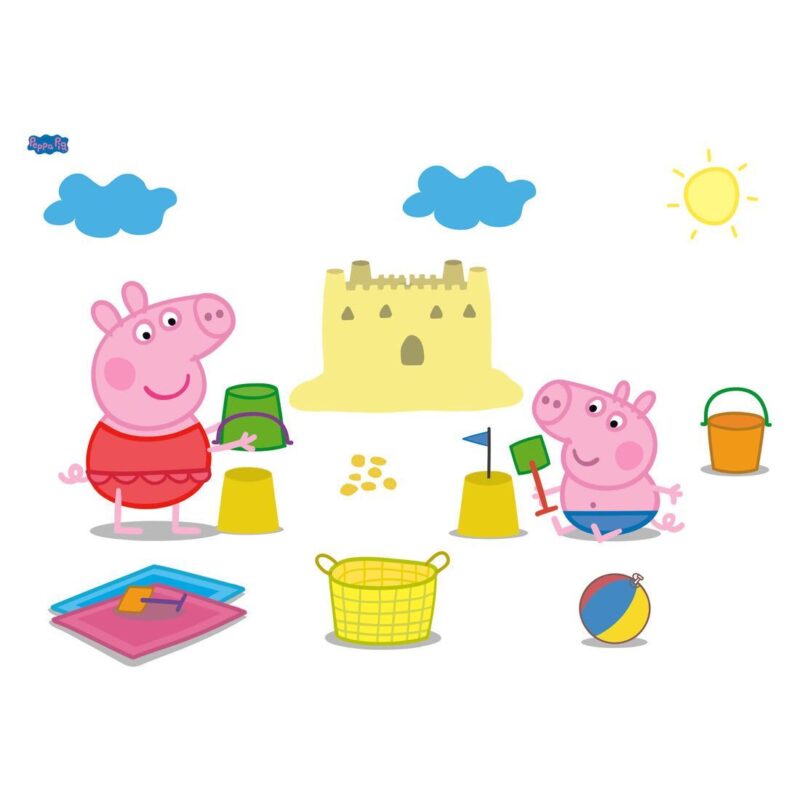 Asian Paints Peppa Pig Sand Castles Wall Sticker Buy at Best Price