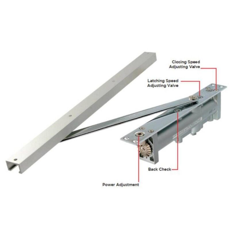 Ozone Concealed Door Closer CDC4800 STD SLIVER HARDWARE SHACK